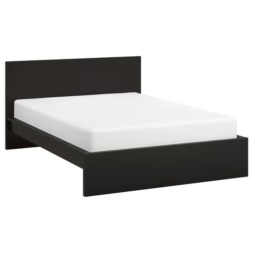 MALM Bed Frame, High Black-Brown-Luröy 180X200 cm,Superking Size