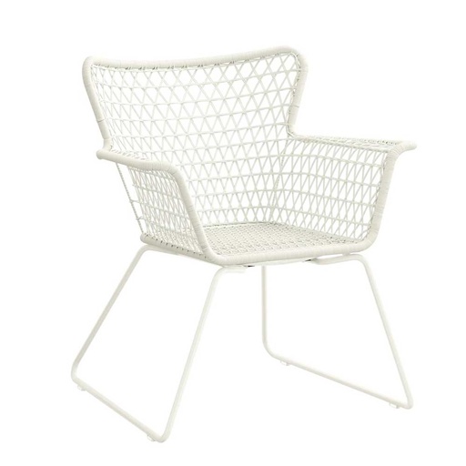 Hogsten Chair with Armrests, Outdoor White