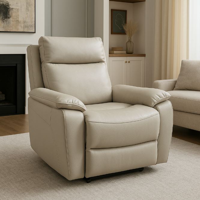 Idiya Electric Recliner,Cream (Floor Sample)