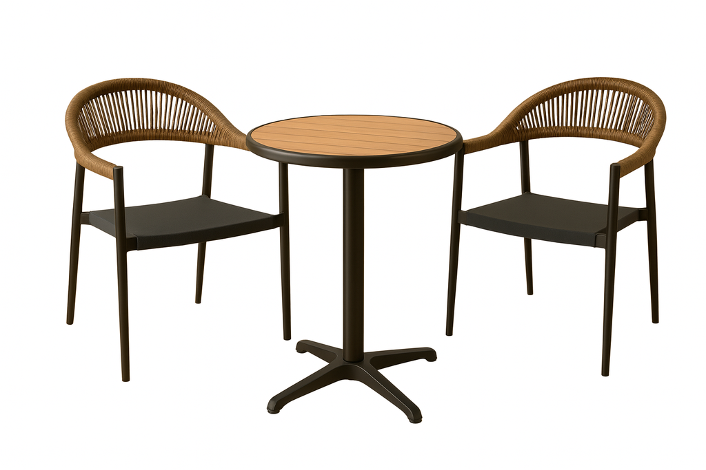 Redcliffe Outdoor Bistro Set, 2 Chairs & 1 Table