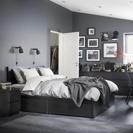 IKEA MALM Bed Storage Box for High Bed Frame, Black-Brown, Wide space? Solved!