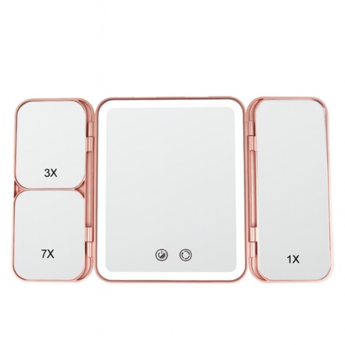Chloe LED Mirror, Makeup Mirror,Rose Gold