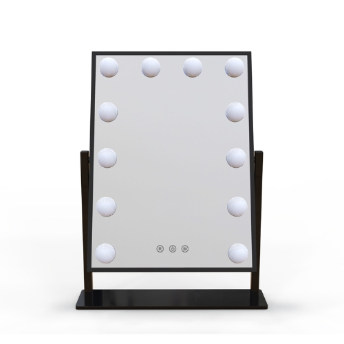 Violet Hollywood LED Mirror, Black,12 bulbs
