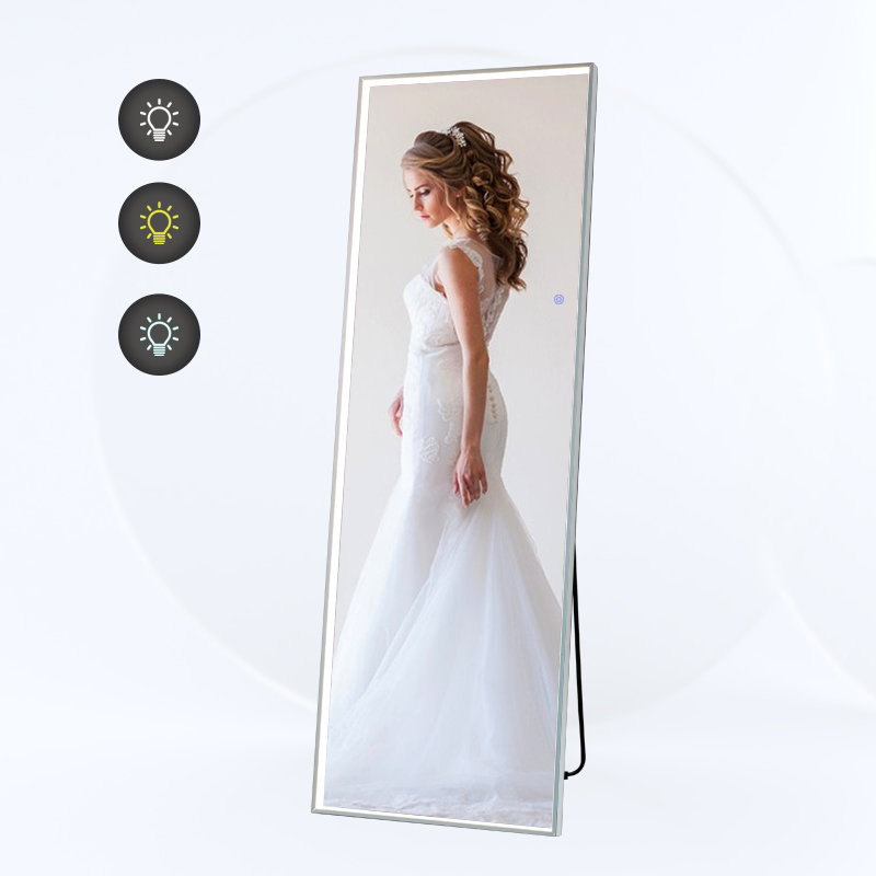 Rose LED Mirror, White,196cm tall