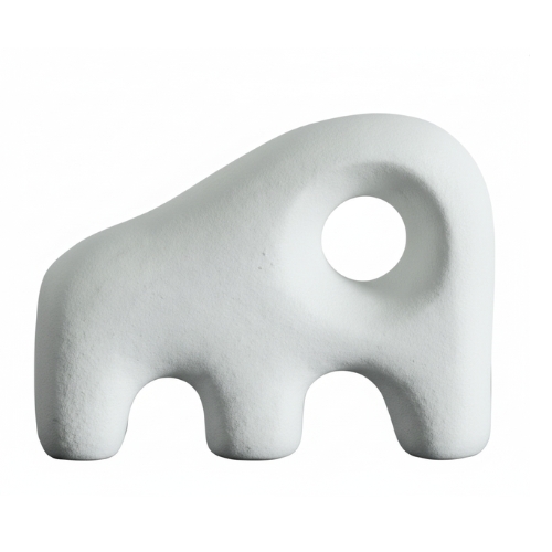 Parabarira White Three-Legged Abstract Sculpture