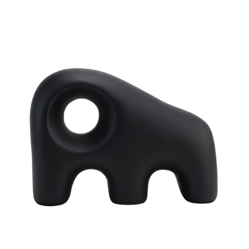 Sanlatan Black Three-Legged Abstract Sculpture