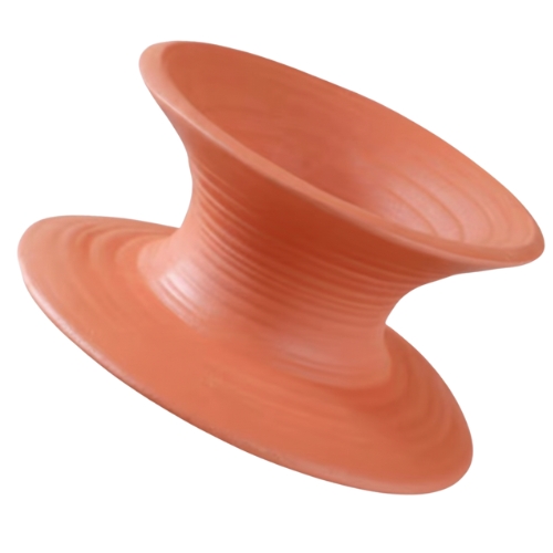 Urakongyam Bold Swirl Modern Décor Sculpture with Orange Spinning Top