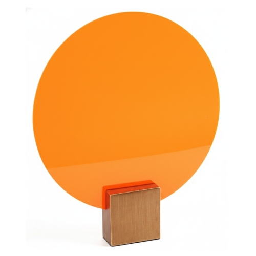 Volgarabari Orange Decorative Disk with Orange-Red Acrylic Screen