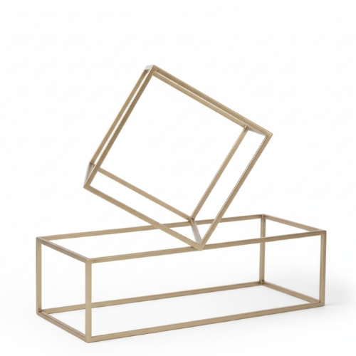 Taptidubari Geometric Cube Decorative Sculpture