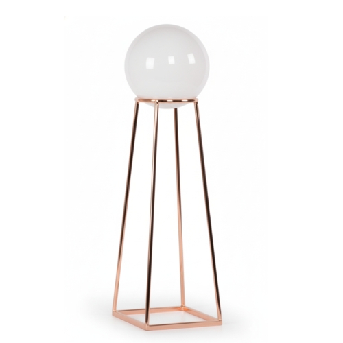 Parazonman Modern Glass Globe Lamp with Golden Geometric Base