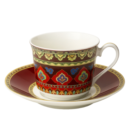 Mekokongman Regal Red Teacup & Saucer Set