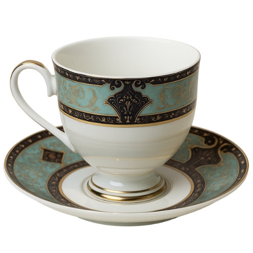 Yangtararan Emerald Royale Blue Teacup & Saucer Set