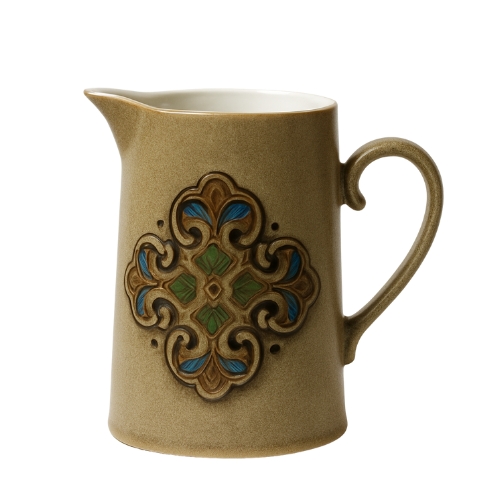 Mekoduchi Rustic Medallion Pitcher, Ceramic