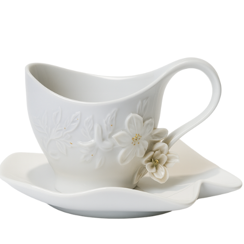 Tanakabari White Angel Teacup & Saucer Set 