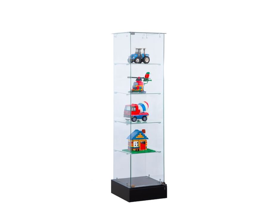 Amakongka Glass Display unit, black (Floor Sample)