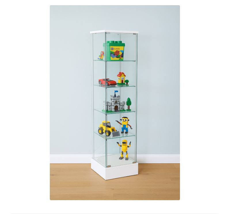 Yangman Glass Display Unit, White