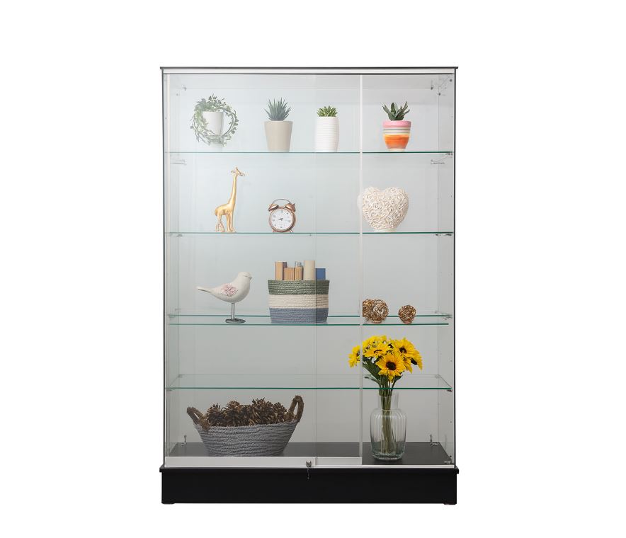 Irabariyam Frameless Glass Display Unit, black
