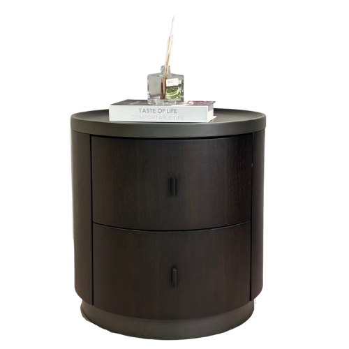 Yangtanyam Bedside Table,Smoked wood finish