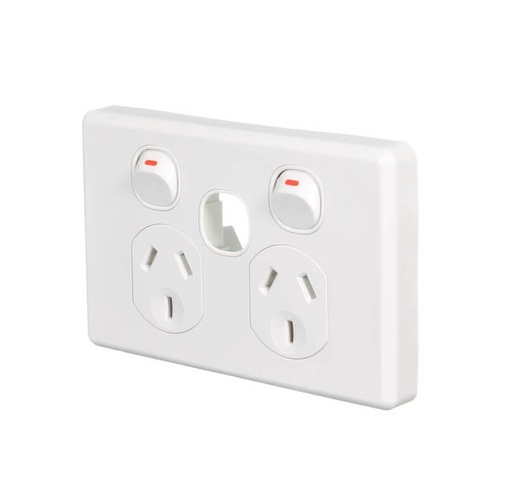 Lome Double Power Point Horizontal, Extra Switch, Versatile functionality? Solved!