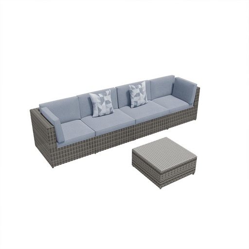DAKAR Outdoor Rattan Sofa - Couch,Mix Grey