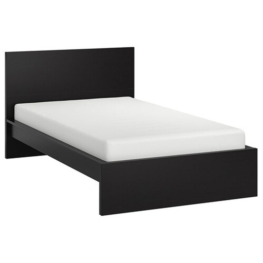 MALM Bed Frame, High, Black-Brown, Luröy,120*200cm