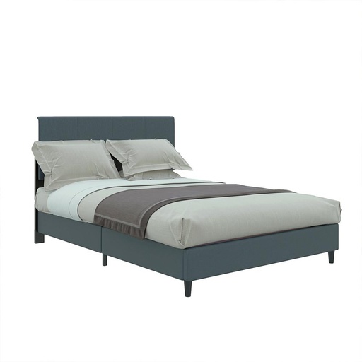GABORONE Queen Bed Frame| Upholstered| Grey| High Headboard
