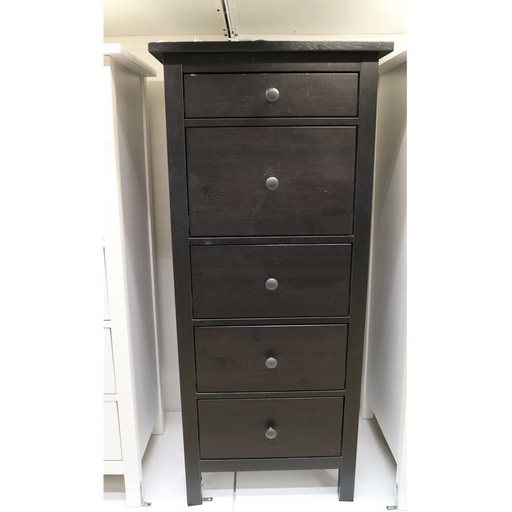 HEMNES Chest of 5 Drawers, Black-Brown 58X131 cm