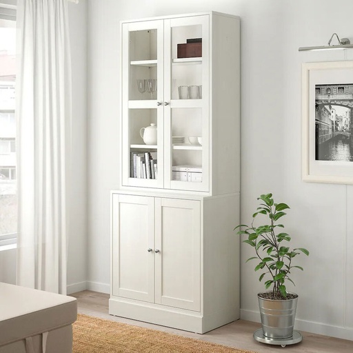 IKEA HAVSTA Storage Combination W Glass-Doors, White, Elegant? Solved!