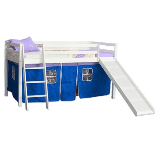 Chiang Mai Pine Cabin Bed with Slide and Blue Tent