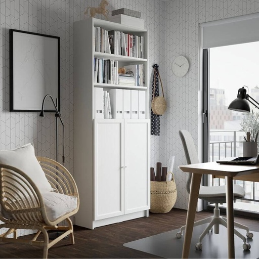 Ikea BILLY bookcase with doors, white, Classic-modern? Solved!