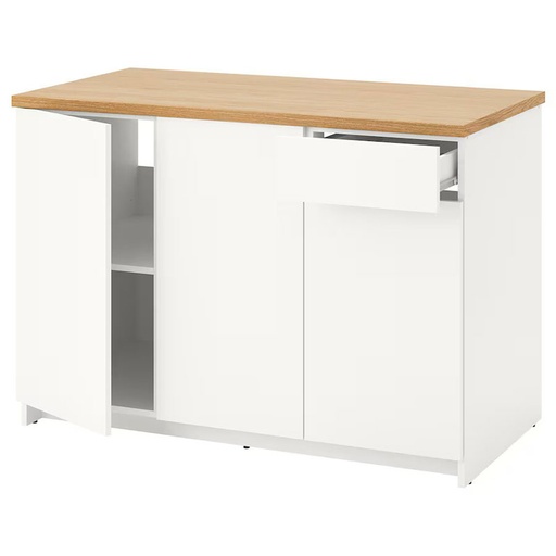 Knoxhult Base Cabinet with Doors and Drawer White 120 cm
