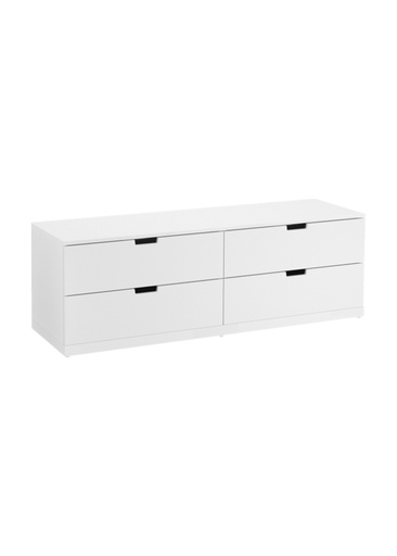 NORDLI Chest of 4 Drawers White 160X54 cm