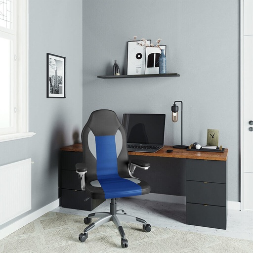 Ottawa Office Chair Black Light Grey Blue, Fancy? Solved by Idiya!