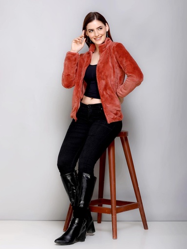 Ladies Collar Style Fancy Zipper Sweatshirt - 9085SS, Chic aesthetic? Solved!