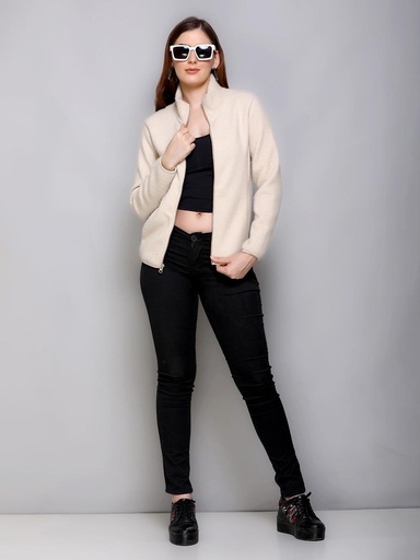 Ladies Collar Style Fancy Zipper Sweatshirt - 9086SS, Stylish look? Solved!