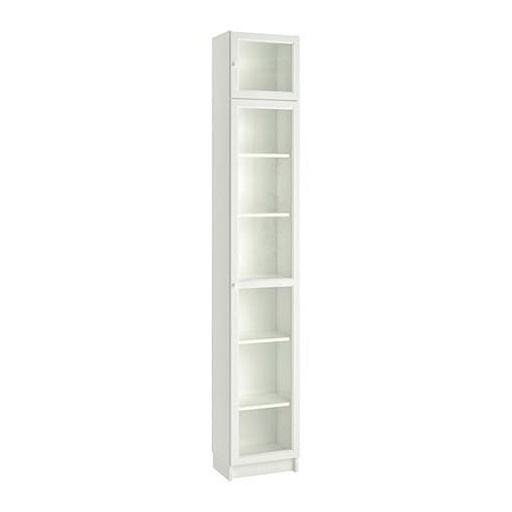 BILLY - OXBERG bookcase with glass door white-glass 40x30x237 cm
