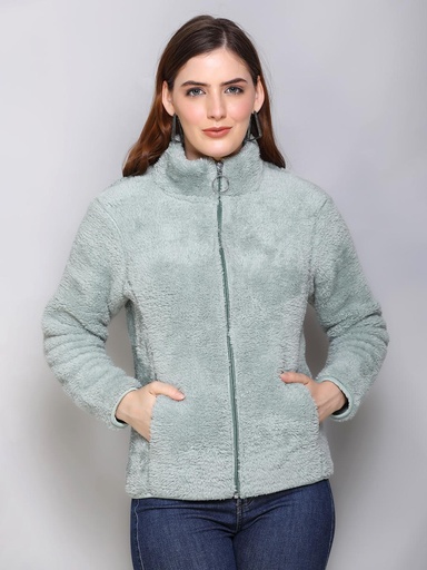 Ladies Zipper Sweatshirt With Collar - 9088SS,  Classic-modern? Solved!