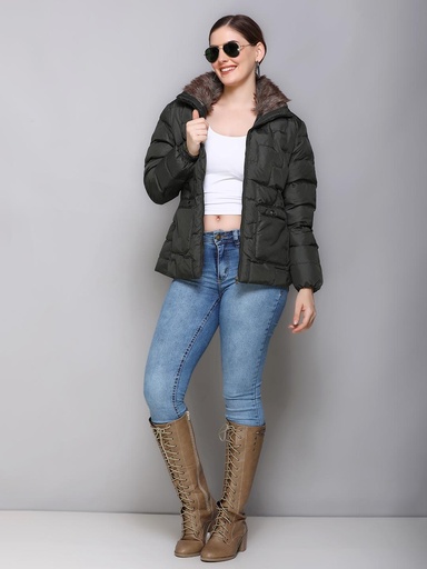 Ladies Medium Length Fancy Jacket - BA418, Modern appeal? Solved!