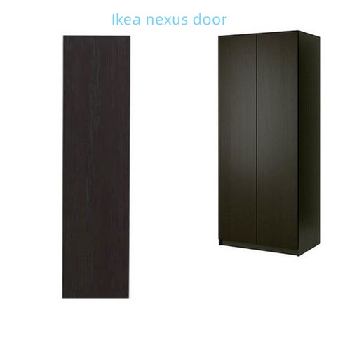 NEXUS Door for pax wardrobe, black-brown veneer, Classy? Solved!