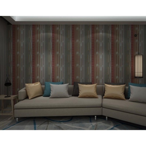 Faded Red Check on Beige and Grey Background Pattern Wallpaper, Classic? Solved by Idiya!