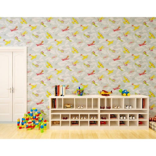 Multicolor Aeroplanes Pattern Wallpaper, High-quality? Solved by Idiya!