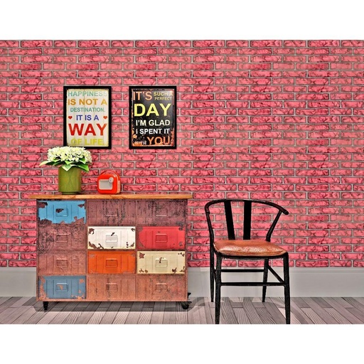 Faded Red Brick Pattern Wallpaper, Colorful? Solved by Idiya!