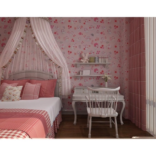 Baby Pink Background with White Cats Pattern Wallpaper, Pretty? Solved!