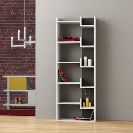Osmancık Bookcase - Anthracite - White, Stylish look? Solved!