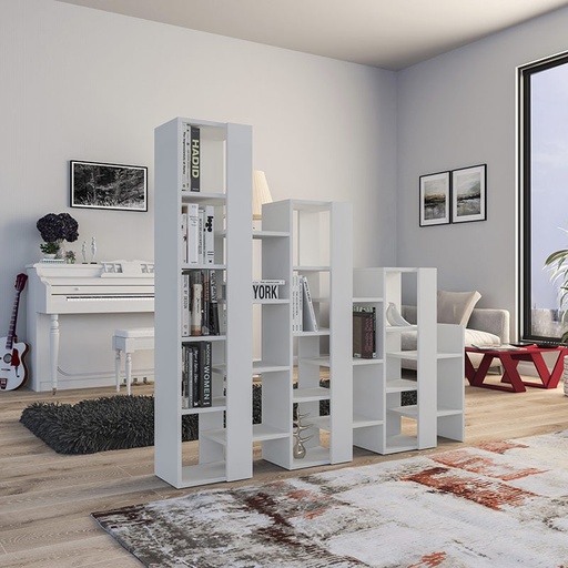 Afyonkarahisar Separator Bookcase - White, Classic? Solved!