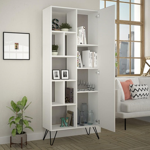 Polatlı Bookcase - White - White, Minimalist style? Solved!