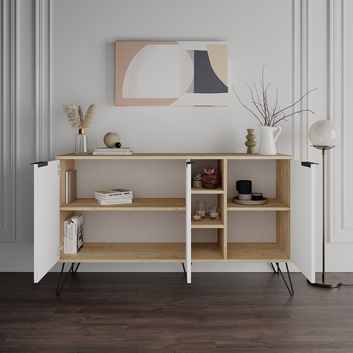 Tire Console - Oak - White, Elegant? Solved!