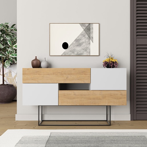 Erbaa Console - Oak - White, Classy? Solved!