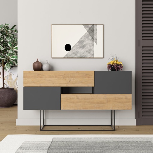 Erbaa Console - Oak - Anthracite, High-quality? Solved!