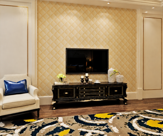 3D Light Beige Leather Cushion Pattern Wallpaper